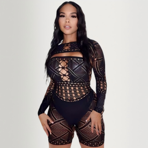 New Hollow Lace Mesh Shorts