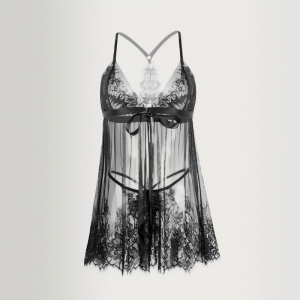 Sexy Lace Deep V Sling Dress