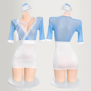 Stewardess Uniform Bodycon Skirt Set