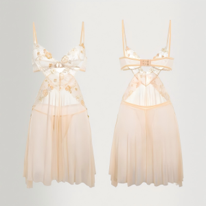 Peach Sexy Sling Nightdress