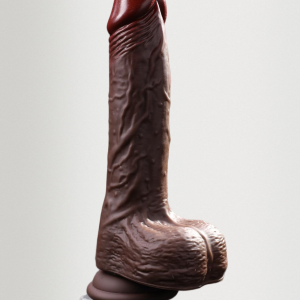 Mystery Hels Black Retractable and Heating Simulated Dildo - Wireless Remote Control