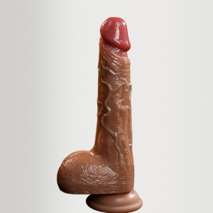 Mystery Hels Flesh-Colored Retractable and Oscillating Simulated Dildo